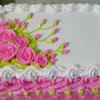 Two Layer Floral Cake - Rectangle