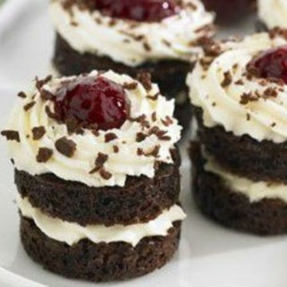 Mini Chocolate Cherry Cakes