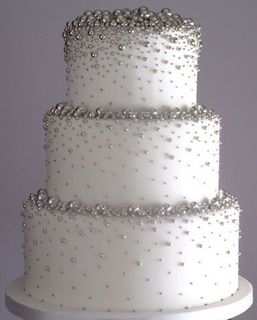 Silver Beaded Cake