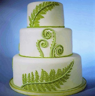 Kiwiana Fern Wedding Cake