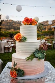 Ombre Ridge Wedding Cake