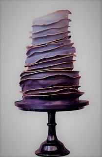 Rustic Ruffle Wedding Cake