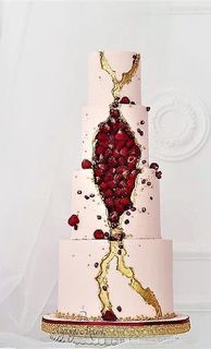 Berry Geode Wedding Cake