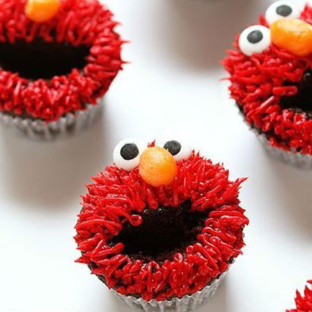 Elmo Cupcakes  