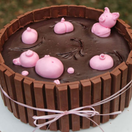 Pigs In Mud Cake   
