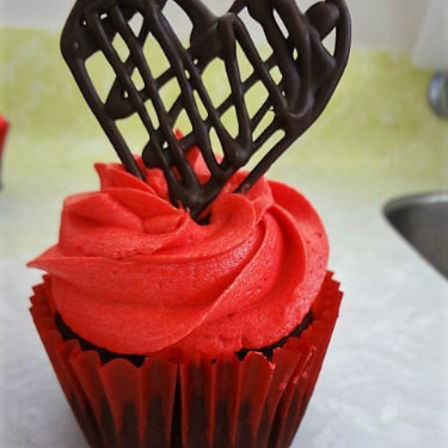 Heart Topper Cupcakes