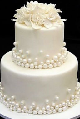 White Bauble Cake 