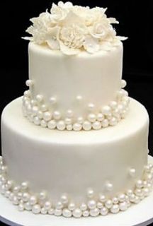 White Bauble Cake 